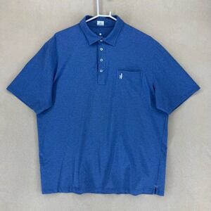 johnnie-o Hangin Out Heathered Original Oceanside Blue Polo Shirt XXL